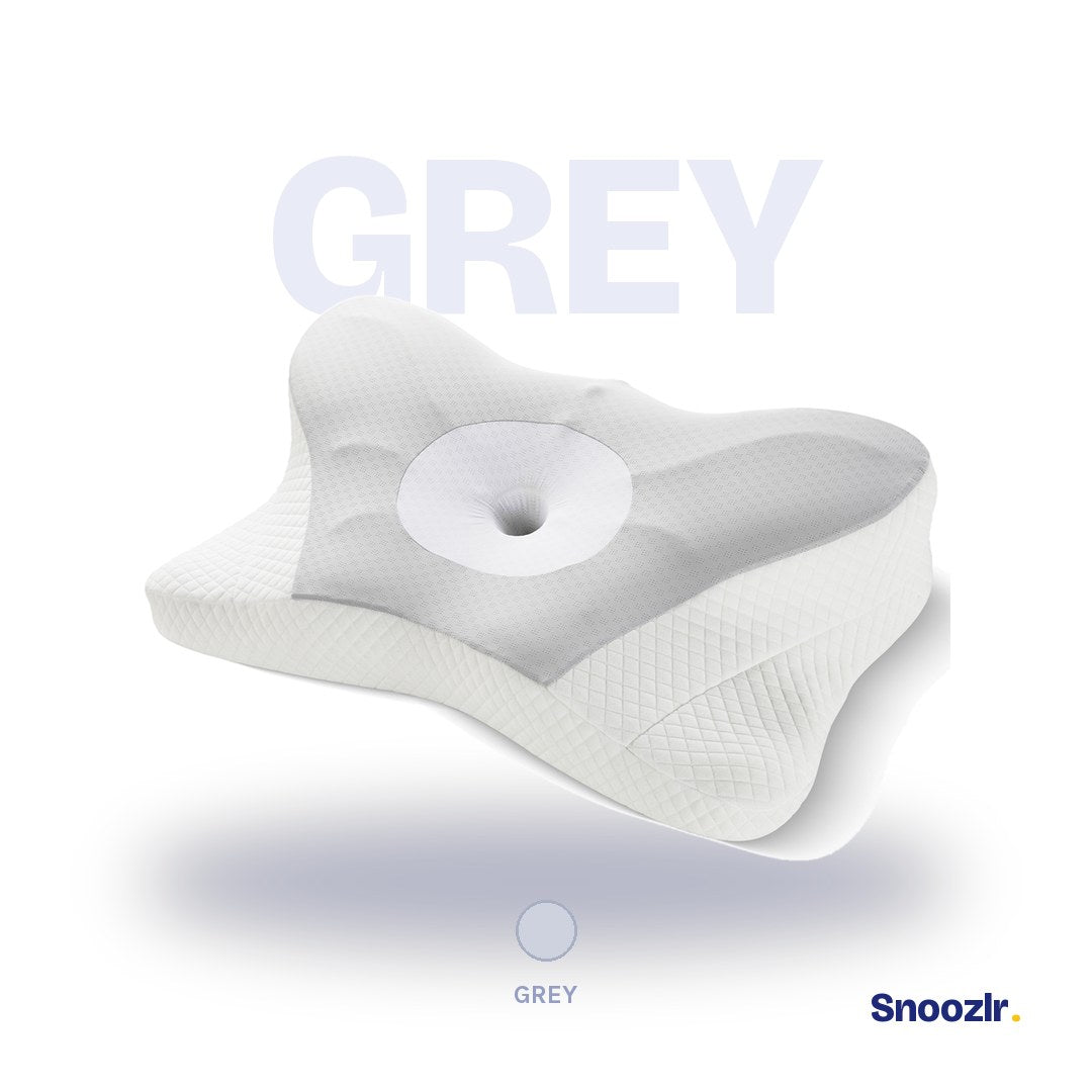 Snoozlr Contour Relief Pillow in Grey