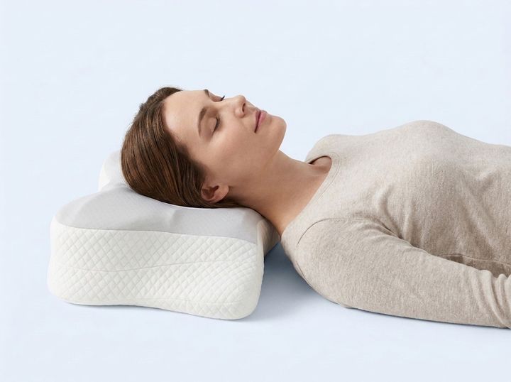 Back sleeper on the Snoozlr contour pillow