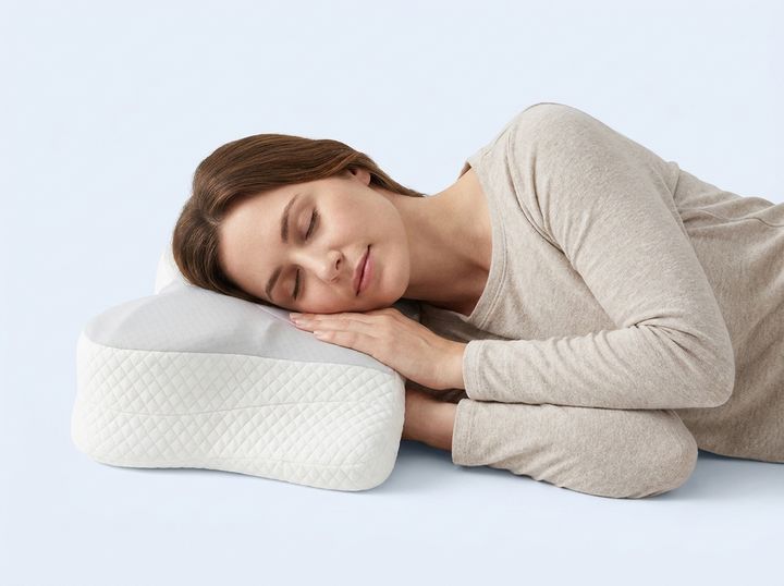 Side sleeper on the Snoozlr contour pillow
